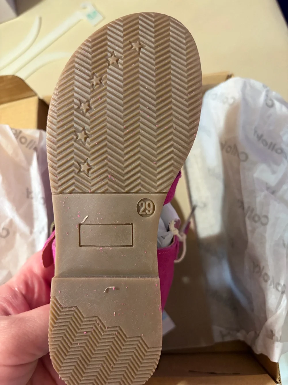 Kids Suede Fisherman Sandals in Bright Pink - Picture 7 of 7